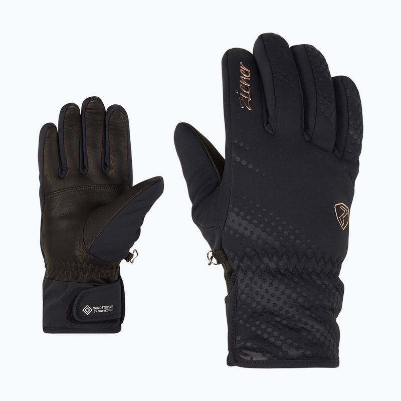 Rękawice narciarskie damskie ZIENER Karoi WS PR black/rose metallic 7