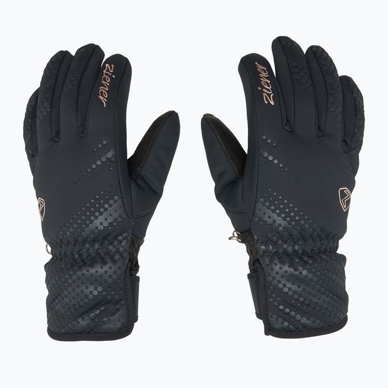 Rękawice narciarskie damskie ZIENER Karoi WS PR black/rose metallic 4