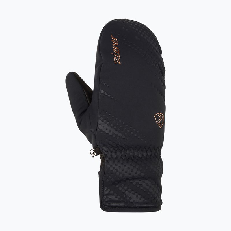 Rękawice narciarskie damskie ZIENER Karoia WS PR Mitten black/rose metallic 9