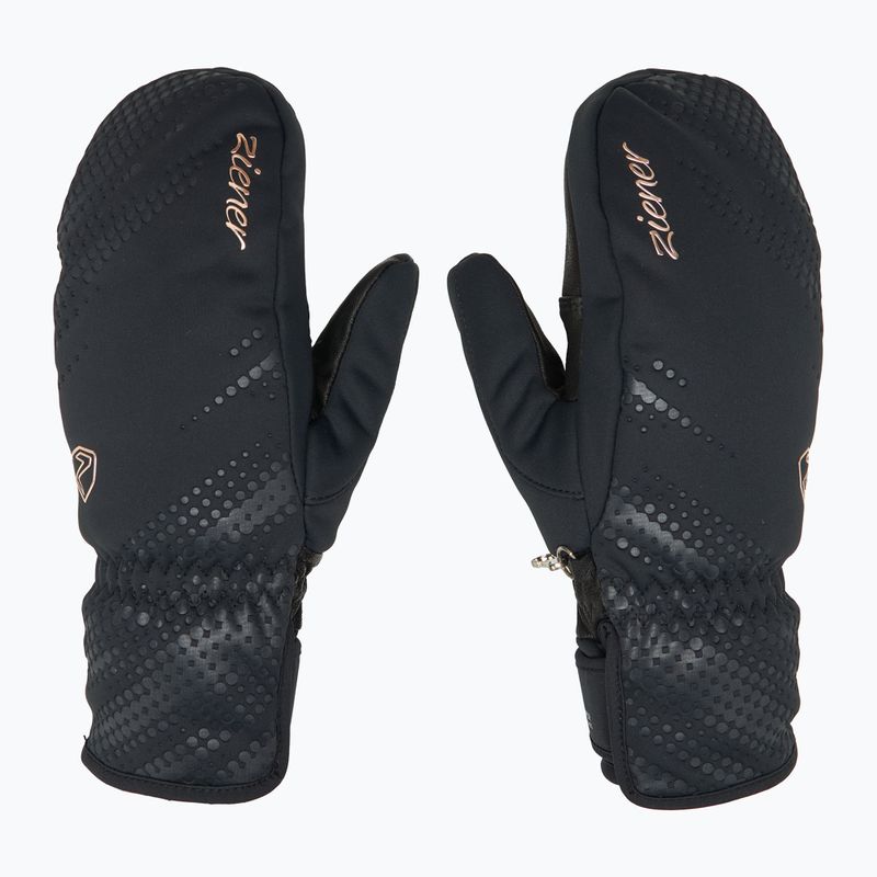 Rękawice narciarskie damskie ZIENER Karoia WS PR Mitten black/rose metallic 4