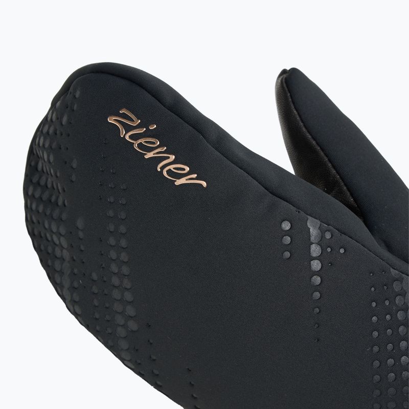 Rękawice narciarskie damskie ZIENER Karoia WS PR Mitten black/rose metallic 6