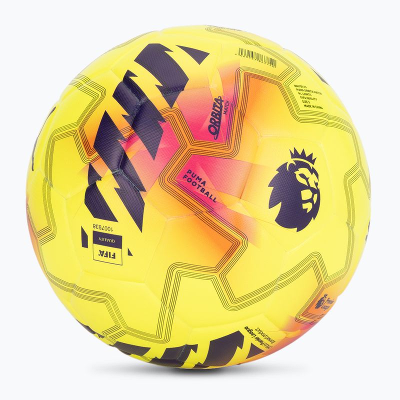 Piłka do piłki nożnej PUMA Orbita Match PL Lights FIFA Quality fluo yellow/multicolor rozmiar 5 2