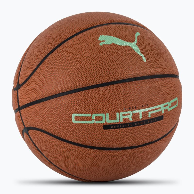 Piłka do koszykówki PUMA teamJAWS Court Pro Basketball leather brown/dark shadow rozmiar 7 2