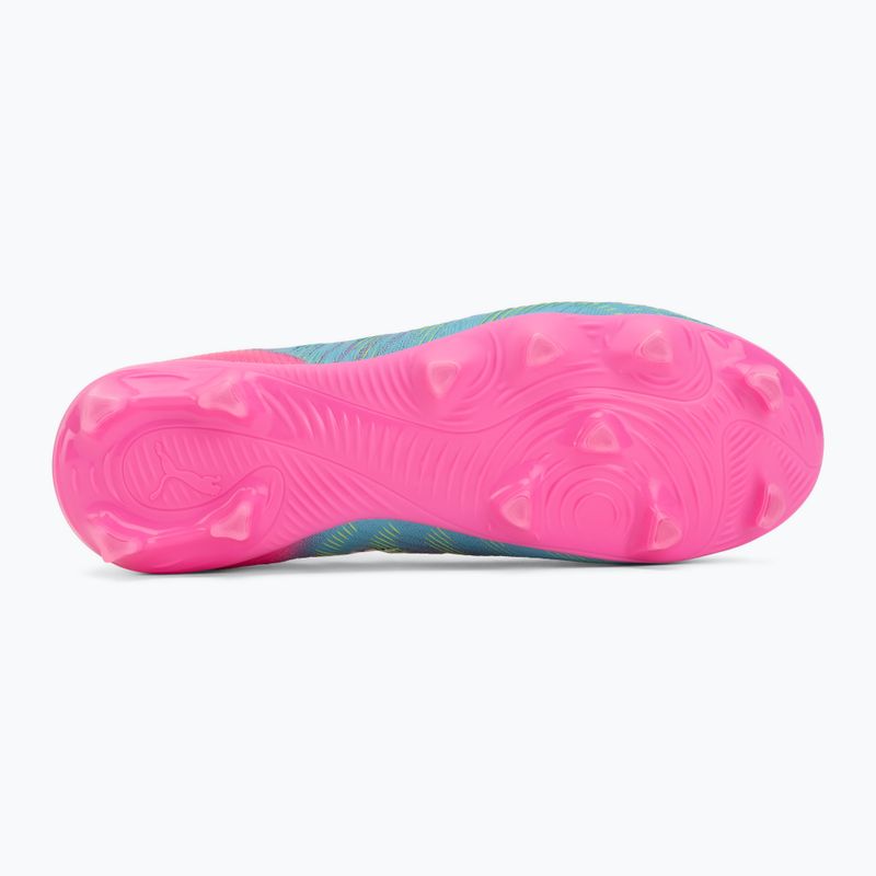 Buty piłkarskie dziecięce PUMA Future 9 Match FG/AG Jr poison pink/puma wht/sun stream/bright aqua/puma blk 4