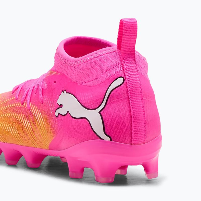 Buty piłkarskie dziecięce PUMA Future 9 Match FG/AG Jr poison pink/puma wht/sun stream/bright aqua/puma blk 12