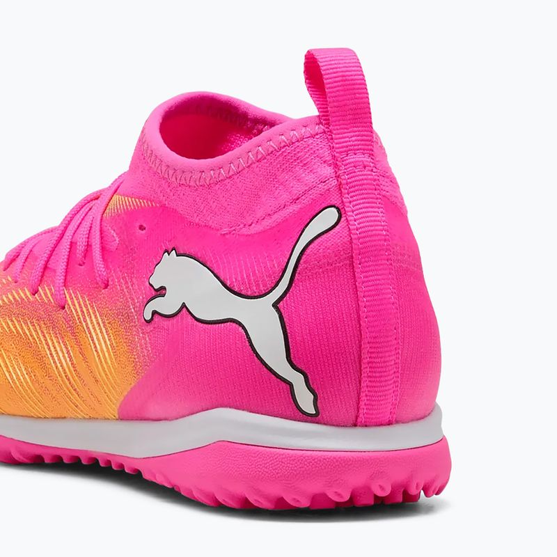 Buty piłkarskie dziecięce PUMA Future 9 Match TT + Mid Jr poison pink/puma wht/sun stream/bright aqua/puma blk 4
