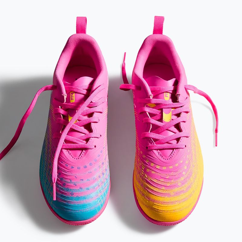 Buty piłkarskie dziecięce PUMA Future 9 Play IT Jr poison pink/puma wht/sun stream/bright aqua/puma blk 4