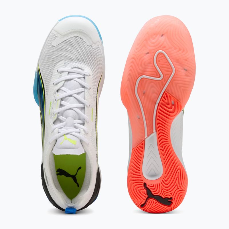 Buty do piłki ręcznej PUMA Eliminate Nitro 4 Game On puma white/glowing red/ultra blue 12