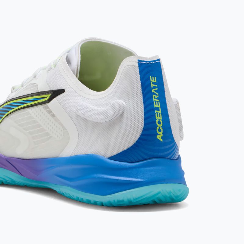 Buty do piłki ręcznej PUMA Accelerate Nitro SQD 4 Game On puma white/glowing red/ultra blue 13