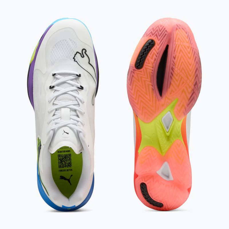 Buty do piłki ręcznej PUMA Vantage Nitro Game On puma white/glowing red/ultra blue 12