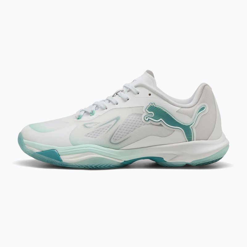 Buty do piłki ręcznej damskie PUMA Vantage Nitro Game On puma white/baltic blue/fresh water 8