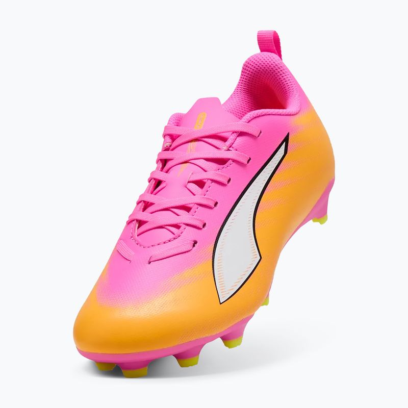 Buty piłkarskie dziecięce PUMA Ultra 6 Play FG/AG Jr poison pink/puma wht/sun stream/bright aqua/puma blk 5