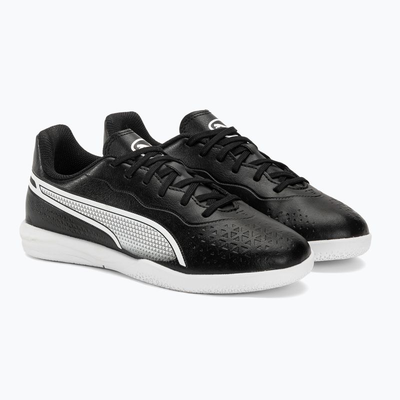 Buty piłkarskie dziecięce PUMA King Match IT puma black/puma white 4