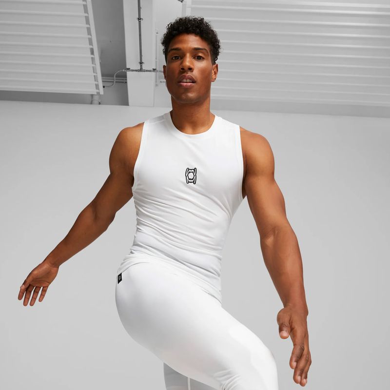 Koszulka koszykarska męska PUMA Hoops Team Slvs Baselayer puma white 3
