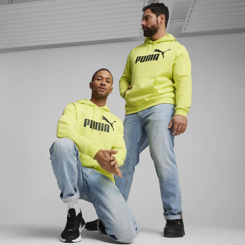 Bluza męska PUMA Essentials Big Logo Hoodie FL lime sheen 7