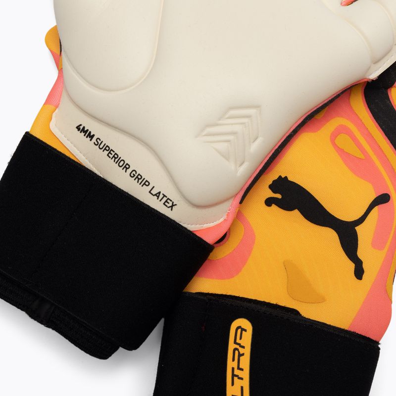 Rękawice bramkarskie PUMA Ultra Ultimate Hybrid sunset glow/sun stream/puma black 4