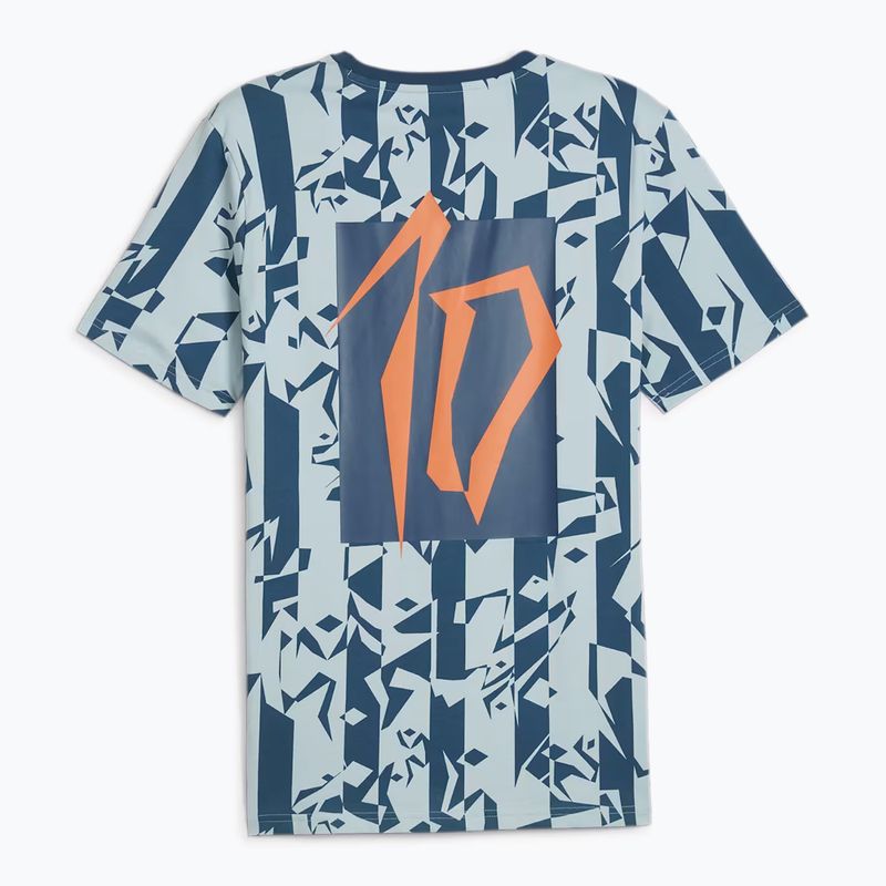 Koszulka piłkarska męska PUMA Neymar Jr Creativity Logo Tee ocean tropic/turquoise surf 2