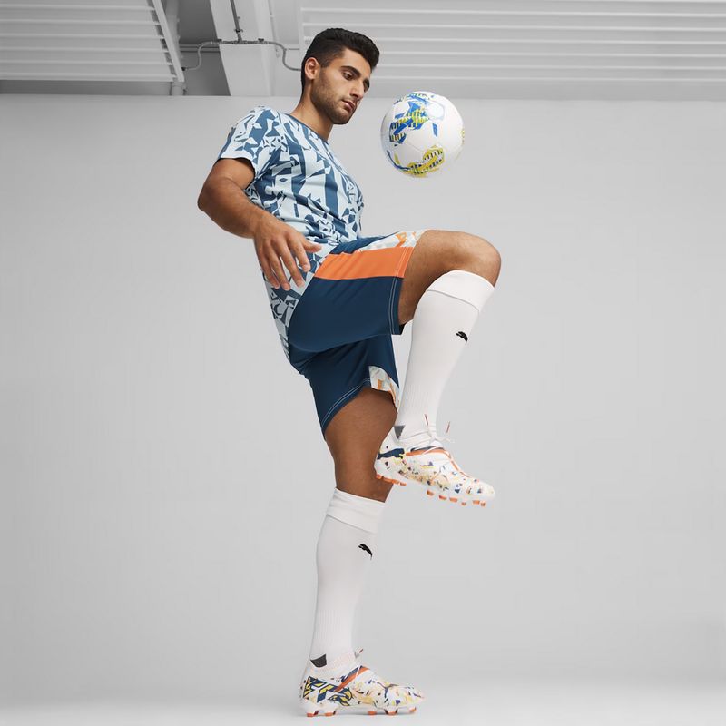 Koszulka piłkarska męska PUMA Neymar Jr Creativity Logo Tee ocean tropic/turquoise surf 7