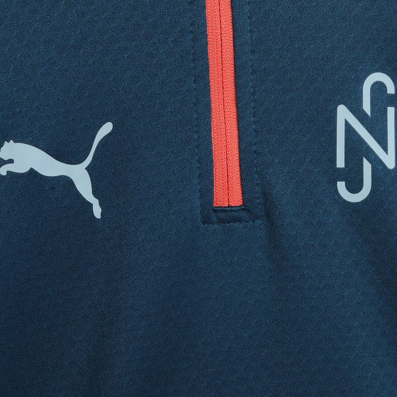 Bluza piłkarska dziecięca PUMA Neymar JR Creativity 1/4 Zip Top ocean tropic/hot heat 3