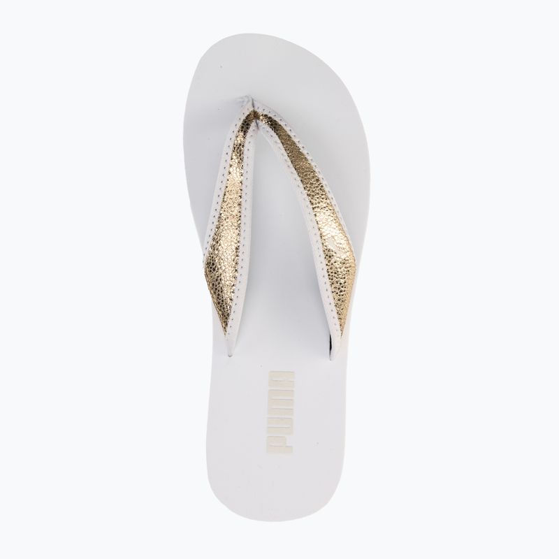 Japonki damskie PUMA Sandy Flip Metallic Shine puma white/puma gold 5
