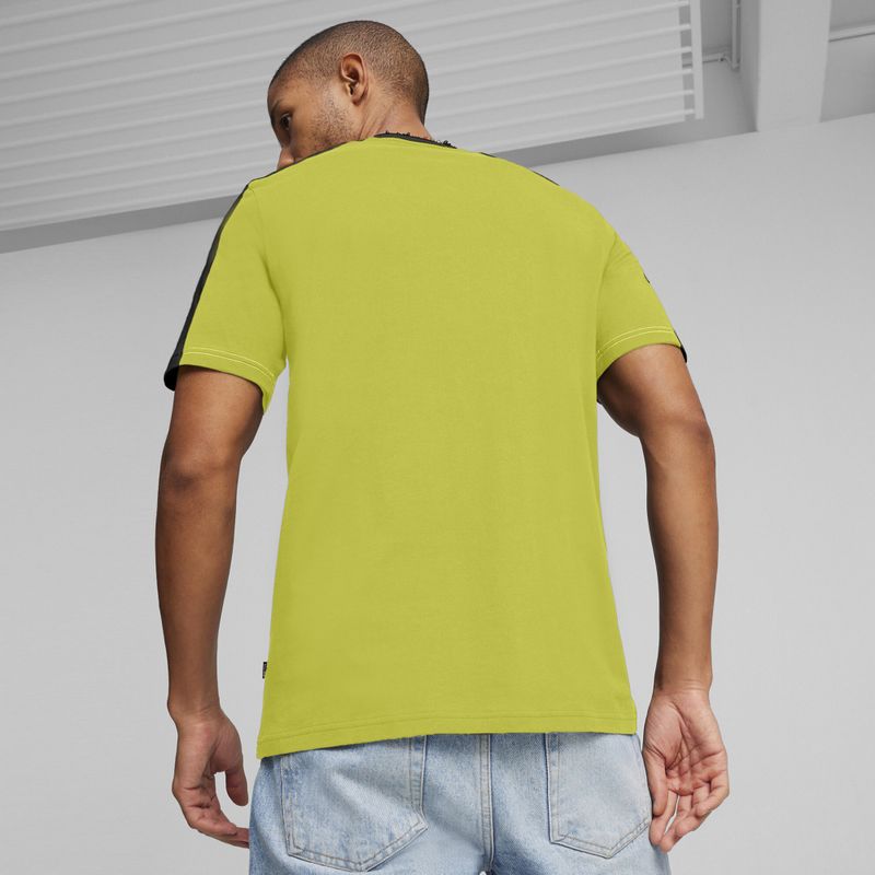 Koszulka męska PUMA ESS+ Block Tee puma black/lime sheen 7
