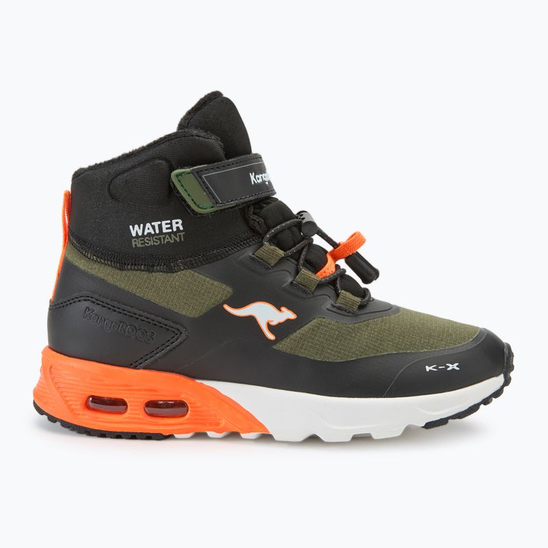 Buty dziecięce KangaROOS KX-Toke Mid EV military green/neon orange 2