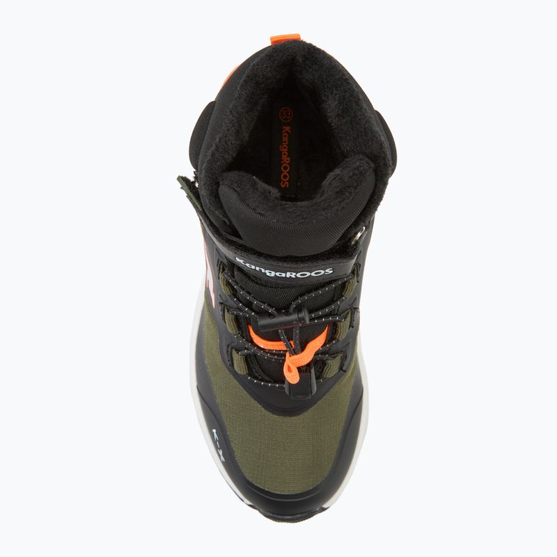 Buty dziecięce KangaROOS KX-Toke Mid EV military green/neon orange 5