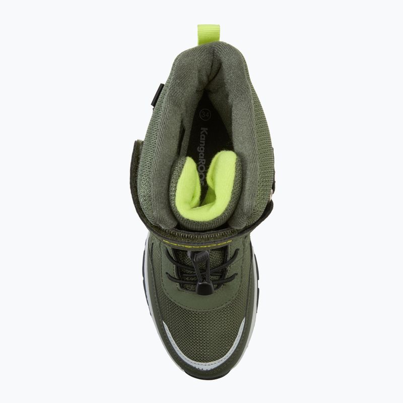 Śniegowce juniorskie KangaROOS K-MJ Edison EV RTX SL olive/limetta dino 5
