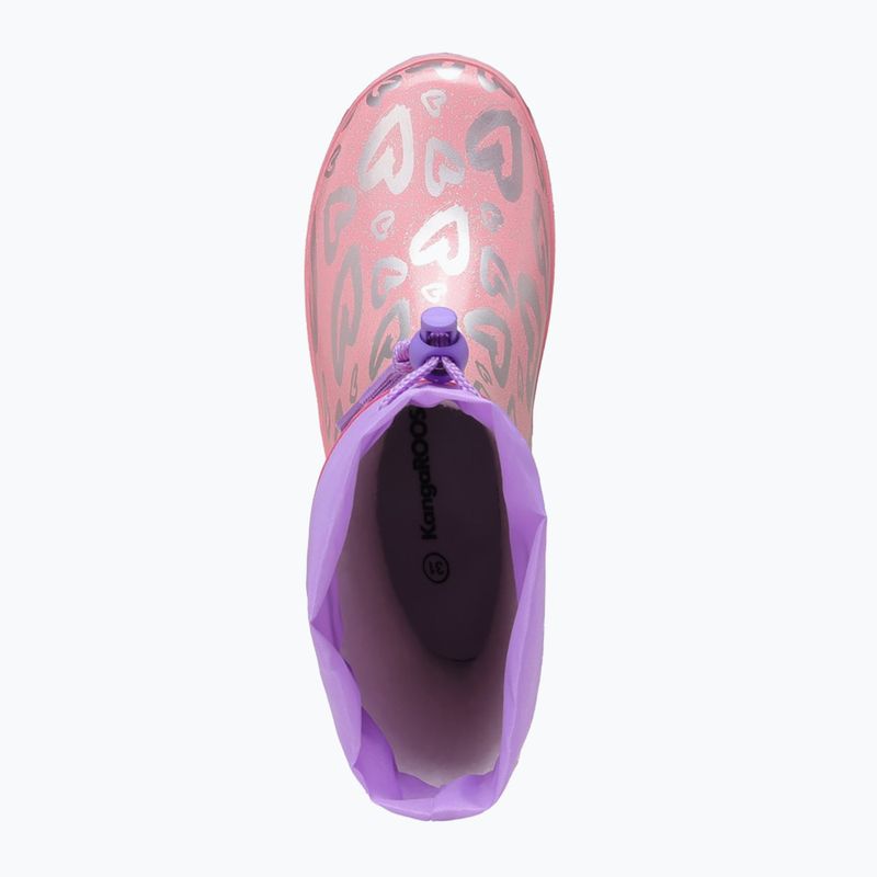 Kalosze dziecięce KangaROOS K-Rain lavender/metallic heart 9