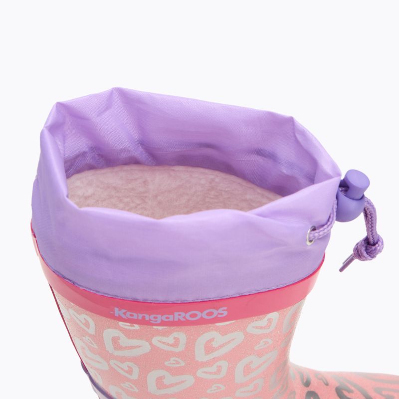 Kalosze dziecięce KangaROOS K-Rain lavender/metallic heart 5