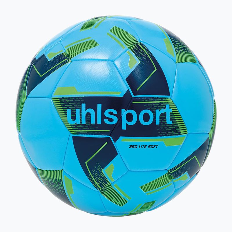 Piłka do piłki nożnej uhlsport Lite Soft 350 ice blue/navy/fluo green rozmiar 4 4