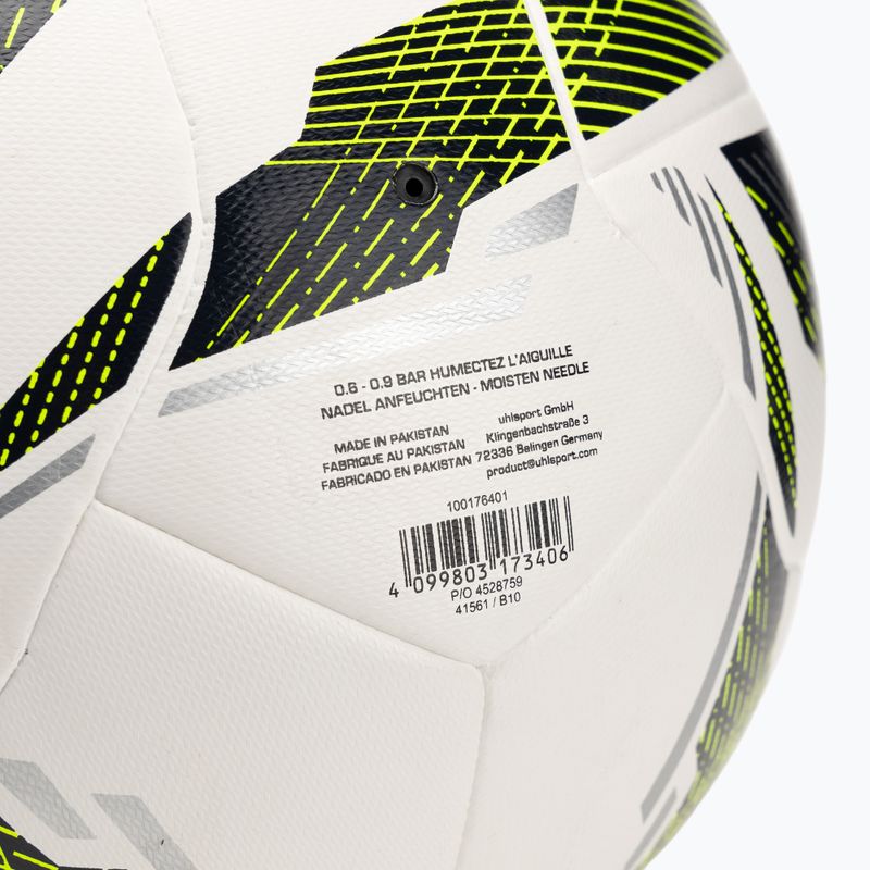 Piłka do piłki nożnej uhlsport Match Addglue white/navy/fluo yellow rozmiar 5 4