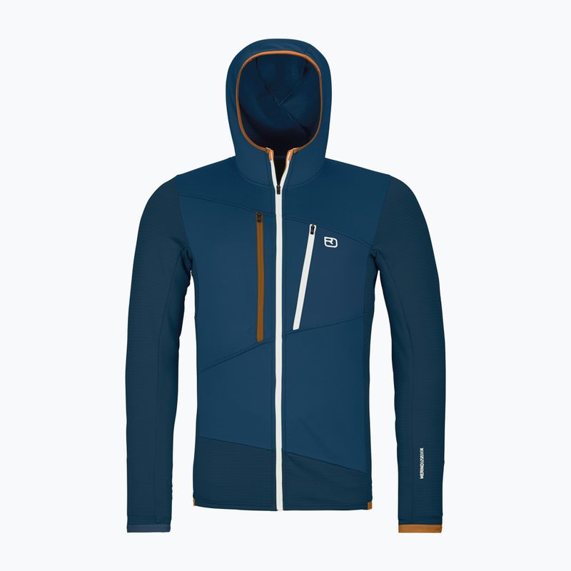 Bluza męska ORTOVOX Fleece Grid Hoody deep ocean 5
