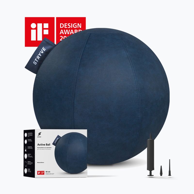 Piłka gimnastyczna STRYVE Active 65 cm royal blue 4