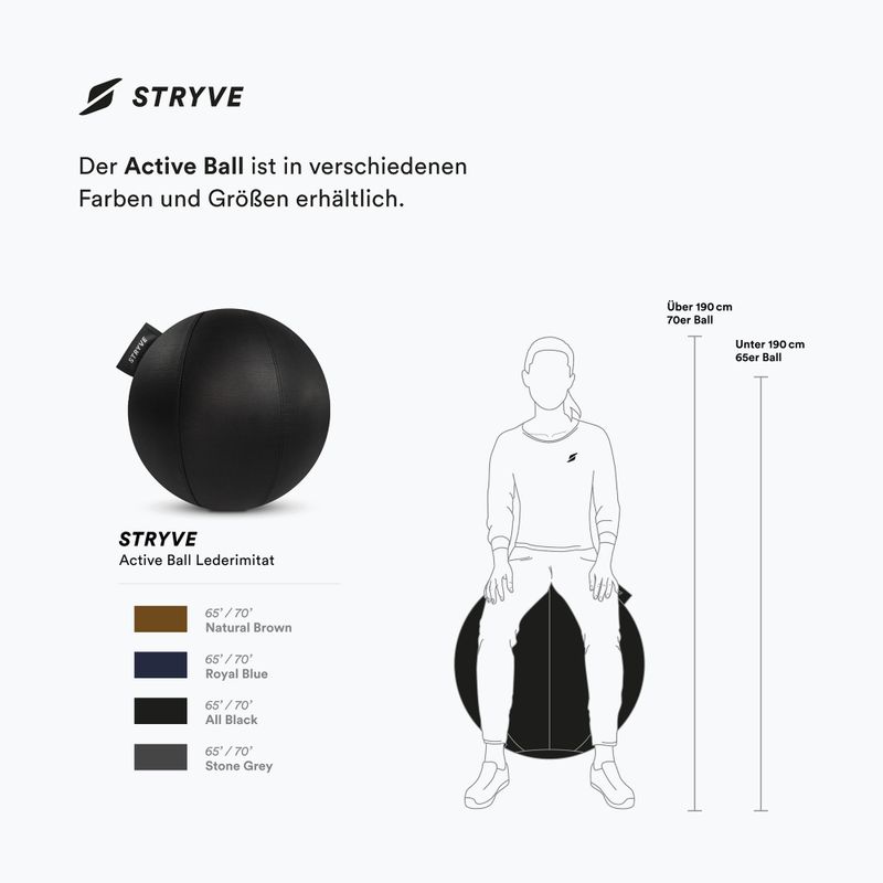 Piłka gimnastyczna STRYVE Active 65 cm black 2