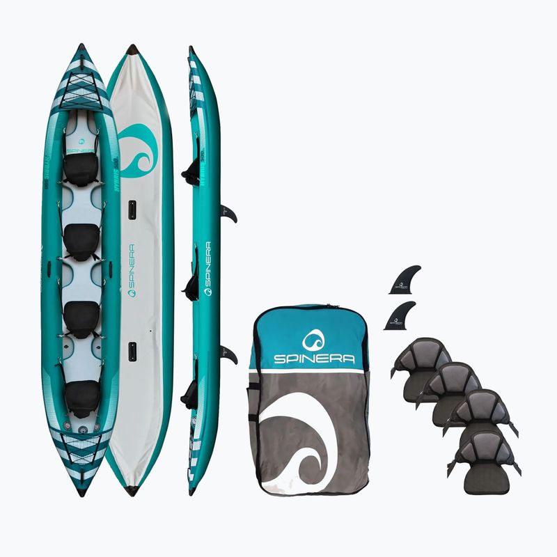 Kajak pompowany 4-osobowy SPINERA Hybris 510 teal/white/grey