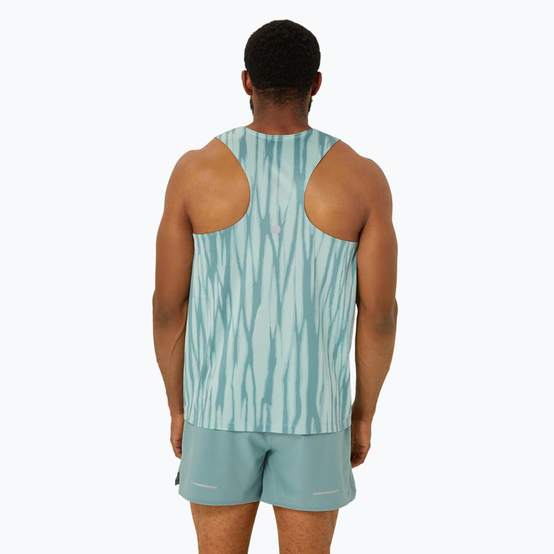 Koszulka do biegania męska ASICS Road All Over Print Singlet light celadon/celadon 3