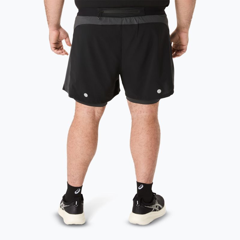 Spodenki do biegania męskie ASICS Road 2N1 5IN performance black/graphite grey 3