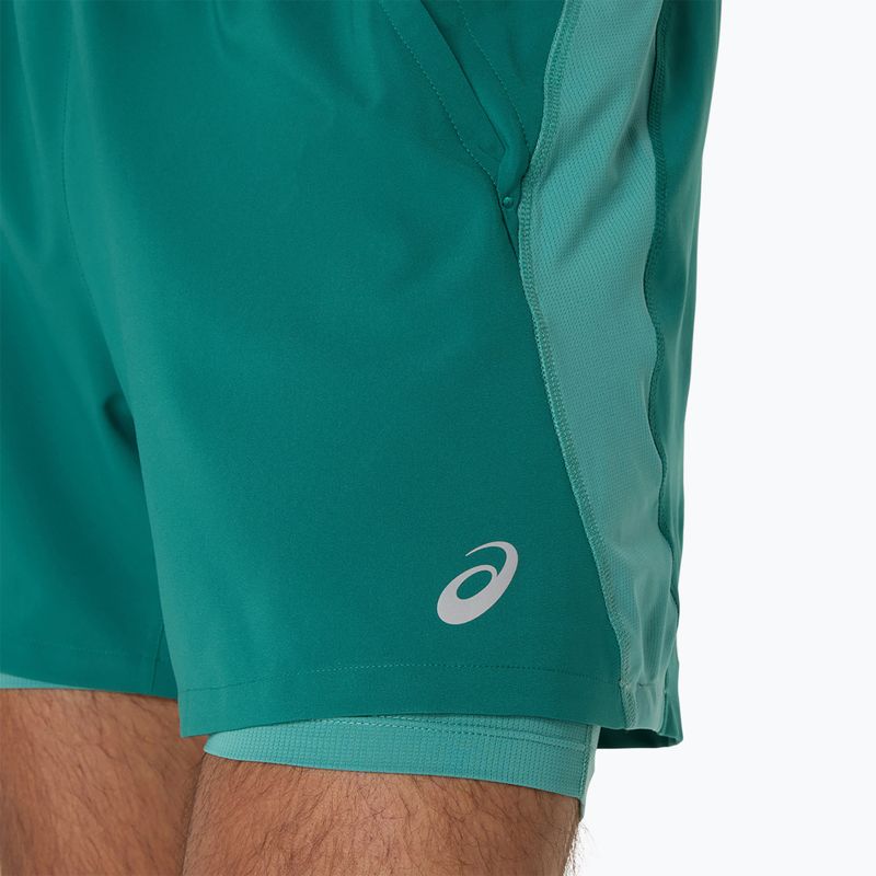 Spodenki do biegania męskie ASICS Road 2N1 5IN rainy lake/light teal 8
