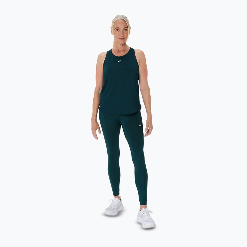 Legginsy do biegania damskie ASICS Road High Waist saxon green 2