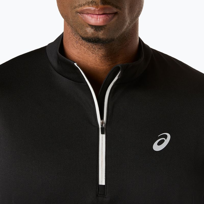 Longsleeve do biegania męski ASICS Icon 1/2 Zip performance black/cream 5
