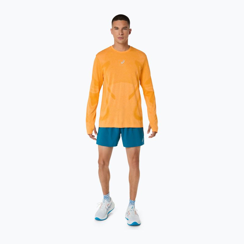 Spodenki do biegania męskie ASICS Road 5IN tranquil teal/dark teal/yamabuki 2