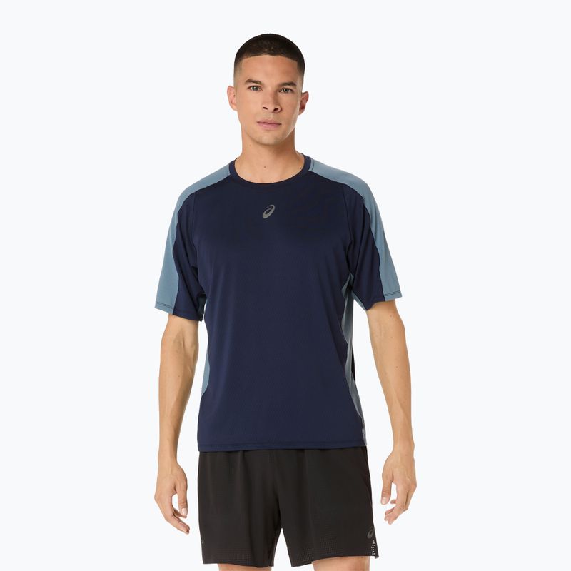 Koszulka do biegania męska ASICS Fujitrail Elite SS Top midnight/ironclad