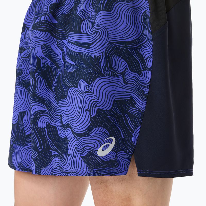Spodenki do biegania męskie ASICS Fujitrail All Over Print 5IN midnight/cobalt burst/cream 5