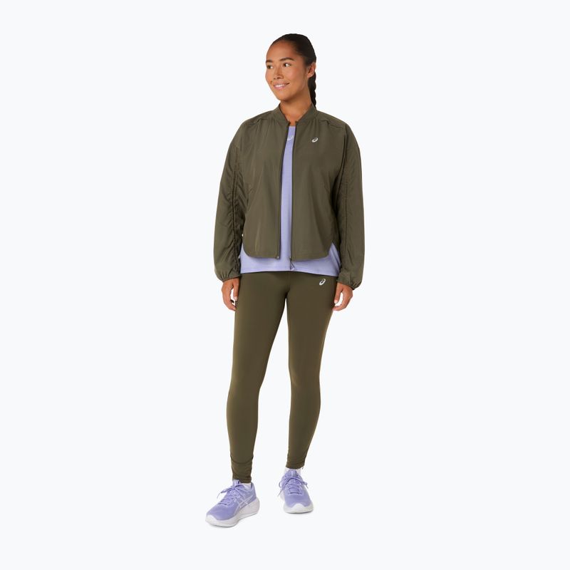 Legginsy do biegania damskie ASICS Nagino Run Adjustable Tight dark olive 2