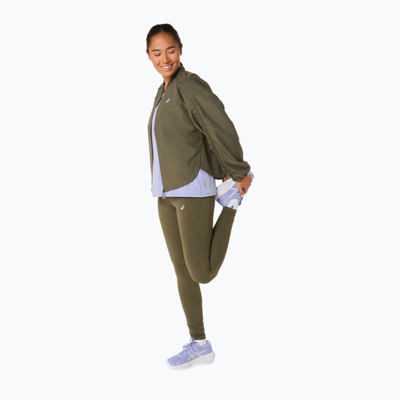 Legginsy do biegania damskie ASICS Nagino Run Adjustable Tight dark olive 10