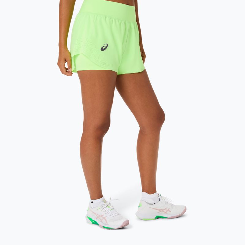 Spodenki tenisowe damskie ASICS Match Laser Cut W illuminate green 5