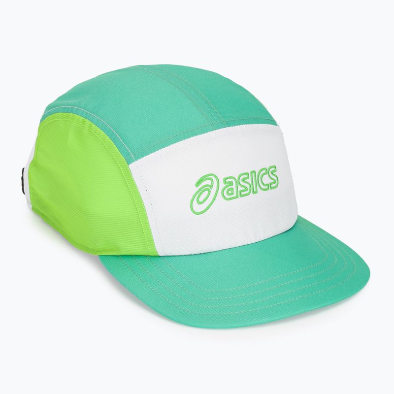 Czapka z daszkiem ASICS Performance Running 5 panel aurora green/cream