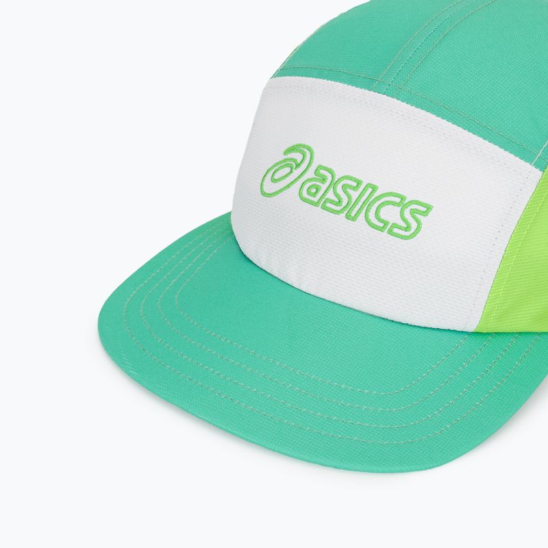 Czapka z daszkiem ASICS Performance Running 5 panel aurora green/cream 3