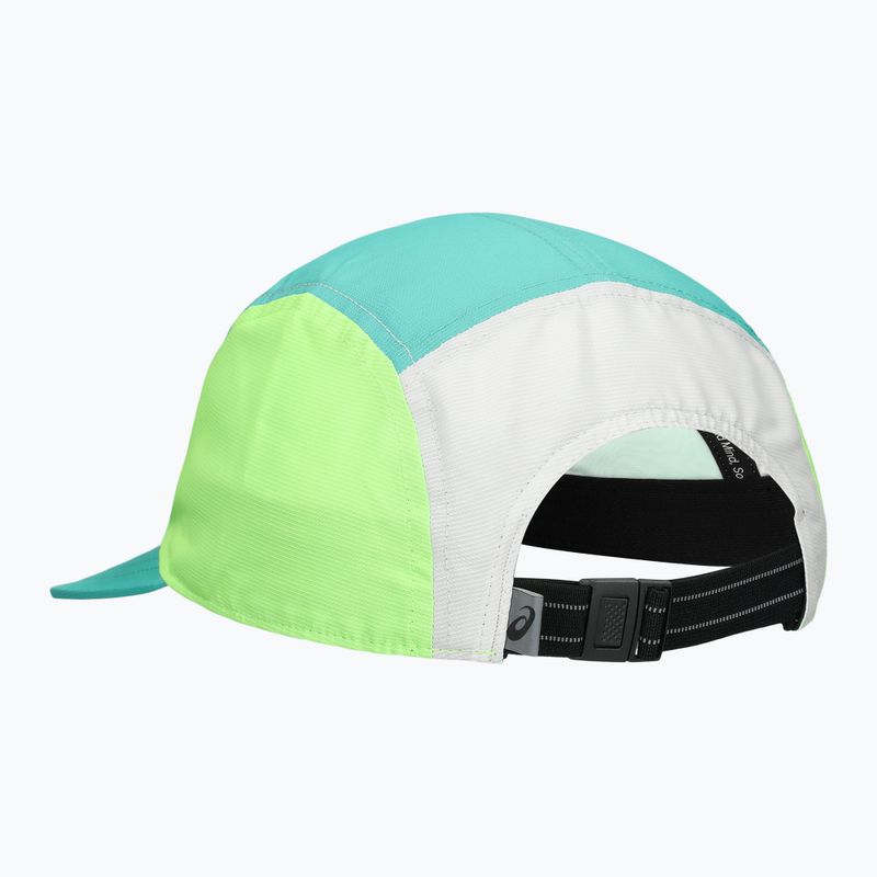Czapka z daszkiem ASICS Performance Running 5 panel aurora green/cream 2